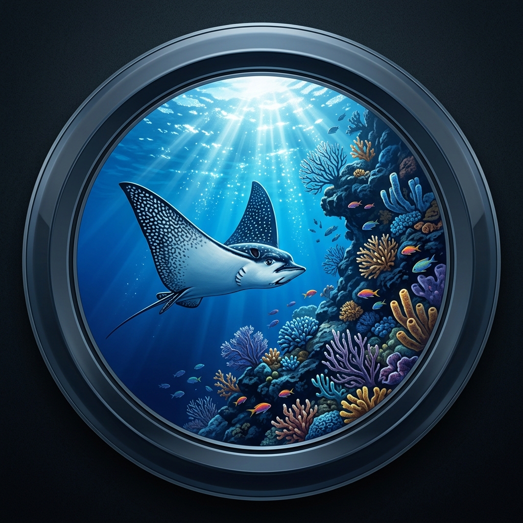 Diving Art Plate